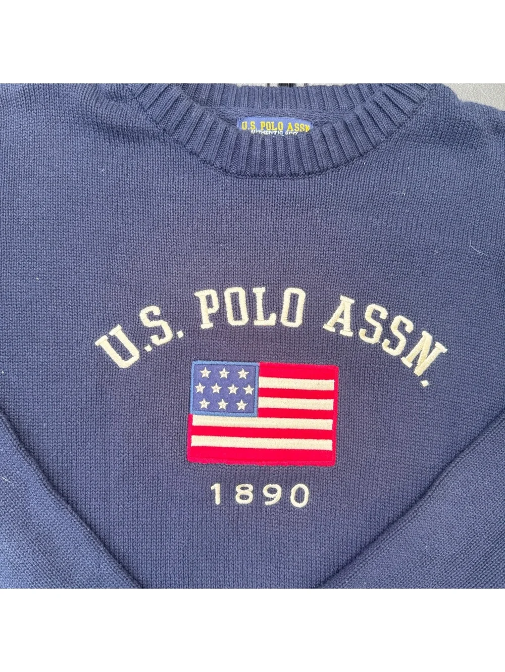 U.S. Polo Assn. Men's Navy Cotton Crewneck Sweater XXL
